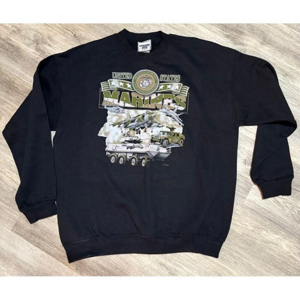 Vintage LEE USMC Marine‎ Corps Sweatshirt USMC Crewneck